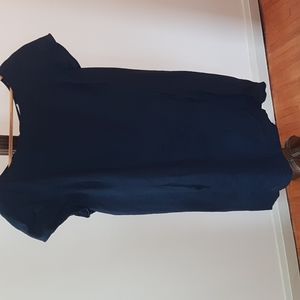 Eileen Fisher 100% Organic Linen Navy Dress
